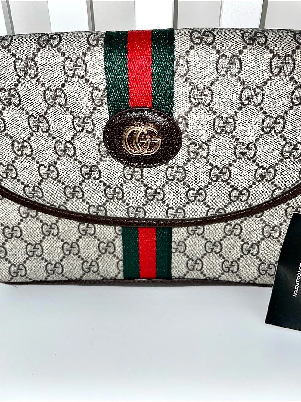 Monogram Canvas Web Stripe Crossbody purse bag